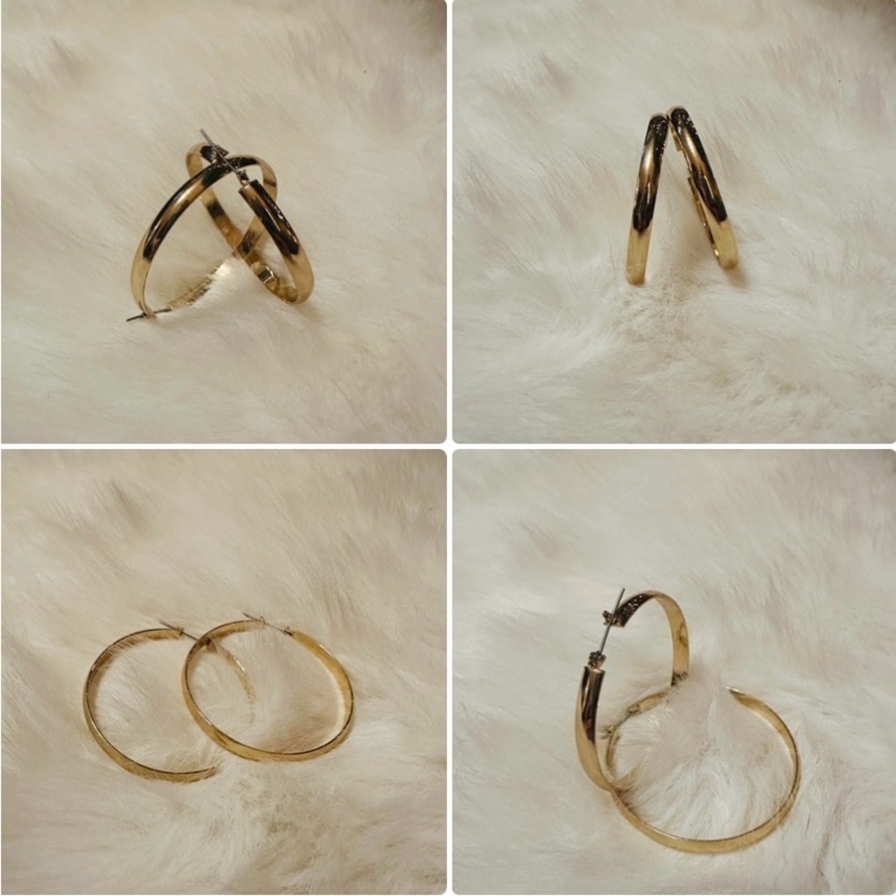 Large Gold Hoop Earrings